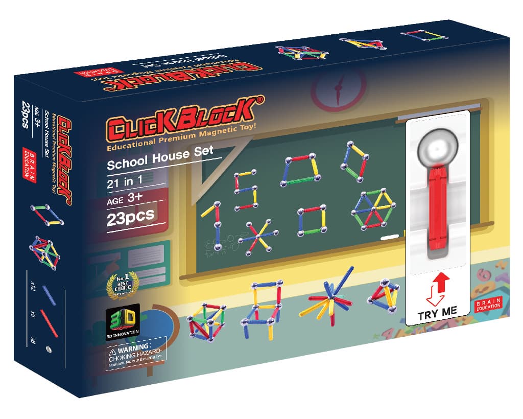 Click Block_ Magnet educational toy X_bar_Schoolhouse Set 23